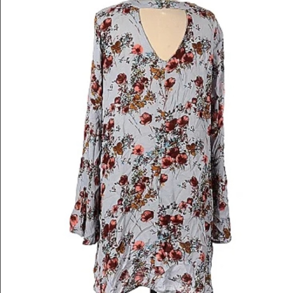 Blue Flora Boho Dress